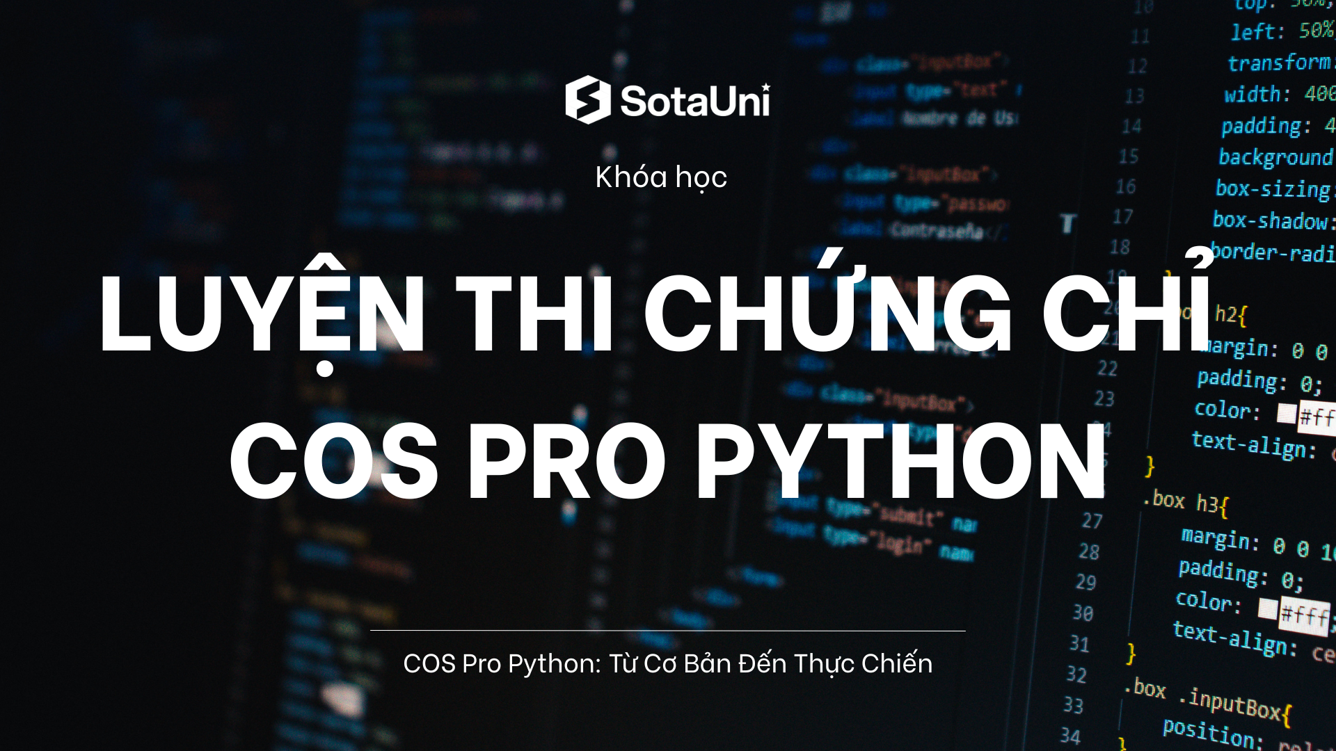 Luyện thi chứng chỉ COS Pro Python SotaUni